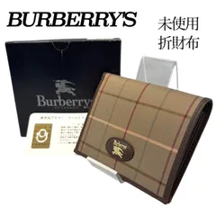 未使用✤希少【BURBERRY’S／バーバリーズ】折財布／二つ折り財布／ウォレット　ノバチェック　日本製／三陽商会　箱付 ユニセックス 0315
