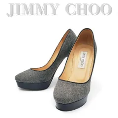 JIMMY CHOO ジミーチュウ ハイヒール パンプス イタリア製 35.5 グレー上品 おしゃれ 高級感 おとな シック お出かけ イベント パーティー