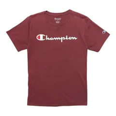 USA 古着 Champion チャンピオン Tシャツ ロゴ プリント メンズS ボルドー クルーネック BA4736