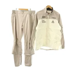 ルコックスポルティフ le coq sportif セットアップ ゴルフ レインウェア 上下 LL グレージュ マルチカラー /ES ■GY01