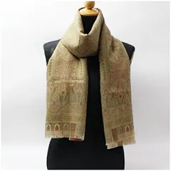 エトロ ウール シルク 大判 長方形ストール ベージュ パープル 中古 Aランク ETRO レディース 女性 送料無料のサムネイル