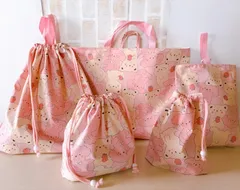 【匿名配送】ハンドメイド　入園入学5点セット NO.283 アニマル柄