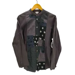 ポールスミス Paul Smith 総柄 ドット クレイジーパターン 切り替え バンドカラー L/S シャツ メンズ import：M 