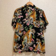 シアーズ アロハシャツ 開襟シャツ 和柄 鶴 松 ヴィンテージ 