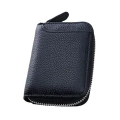 【高見え】小銭入れ コインケース 本革 メンズ レディース 小さい 財布 キーリング付き [STREAM] (ブラック) 0