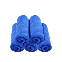 UL マイクロファイバー 洗車 タオル 5枚 40*60cm 吸水 速乾 クロス 中判 洗車用品 厚手 クリーニングタオル 洗車 家事 掃除 に適用 0