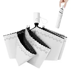 【JIS認証 UVカット率100% & 完全遮光】 日傘 超軽量 紫外線遮断 遮熱 UPF50+ 折り畳み日傘 暑さ対策 熱中症対策 日焼け防止 コンパクト 折りたたみ傘 ワンタッチ自動開閉 耐風撥水 晴雨兼用 携帯便利 レディース メンズ 男女兼用 収納 1