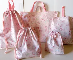 【匿名配送】ハンドメイド　入園入学5点セット NO.294 ジュエリーボックス柄