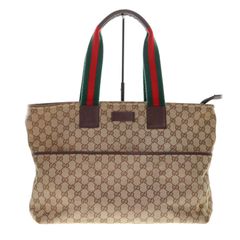[중고] GUCCI 구찌 155524 마더즈 가방 토트 백 핸드백 GG 캔버스 여성 남성 가방 베이지 브랜드