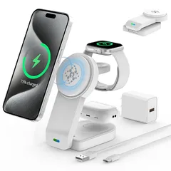 GLILAVOX【新登場】3in1ワイヤレス充電器 マグネット式 折畳み Compatible with i-Phone17 Air/17 Pro/17 Pro Max/17/16/15/14/13/12/Pro/Pro Max/Plus/apple wa 1