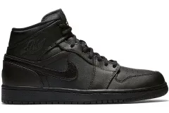 正規品 NIKE エアジョーダン1 ミッド ブラック