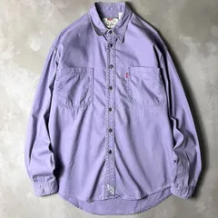 90s Levis RED TAB コットン カラー デニム シャツ L / 90年代 オールド リーバイス レッドタブ ラベンダー パープル 紫