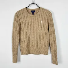 ポロ ラルフ ローレン/ベージュ コットン ケーブル ニット キッズ 16 / ラデン
