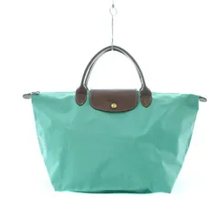 ロンシャン LONGCHAMP ルプリアージュ Mサイズ トートバッグ ハンドバッグ ターコイズ ナイロン /RI ■OS