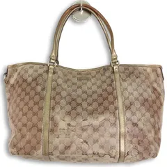【人気】GUCCI グッチ GGコーティングキャンバス×レザートートバッグ ゴールド 肩掛け ワンショルダー 手提げ 収納袋 自立 通勤 ビジネス
