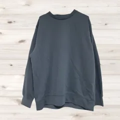 A1402 ジーユー GU トレーナー スウェット 長袖(LL XL) グレー 無地 Uネック
