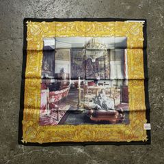 Manipuri ホワイト プリント柄 ストール フリンジ付き 120 大判 - メルカリ