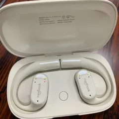 naviBook ワイヤレスイヤホン Bluetooth ノイズキャンセリング ホワイト 白 オープンイヤー型イヤホン