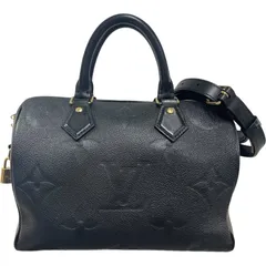 LOUIS VUITTON ルイヴィトン スピーディ・バンドリエール 25 M58951 ブラック モノグラム アンプラント レザー 2WAYバッグ レディース 【中古】 12603K254