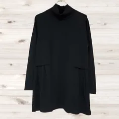 A1407 オキニューヨーク OKI.N.Y ニット セーター 長袖 黒 無地 ハイネック タートルネック