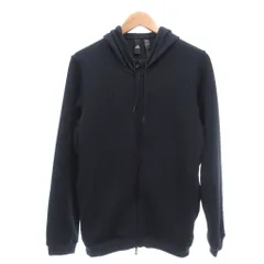アディダス adidas ニット フルジップパーカー スポーツウェア S ネイビー /UO