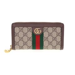 [Used] GUCCI Ophidia Zip-Around Wallet, Round Zipper Long Wallet, Women's/Men's Wallet, Beige, Brand