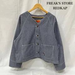 フリークスストア ノーカラーＶネックジャケット ヒッコリー ストライプ ワークジャケット FREE レディース FREE ISItems【USED】【古着】【中古】50154866