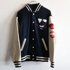 【美品】VAN JAC【袖レザー スタジャン】L ヴァン ワッペン スタジアムジャンパー レザー 26030384のサムネイル