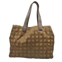 CHANEL シャネル ニュートラベルライン トートバッグ MM カーキ ナイロン レザー ブランド レディース 通勤 A4 中古 W1