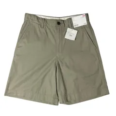 新品 (29) UNIQLO ユニクロ ライトブラウン チノ ハーフ パンツ S