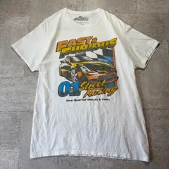 O-397 Fast & Furious 00s カープリント レーシンググラフィックTシャツ サイズM