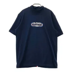 サイズ：L TOMMY HILFIGER GOLF トミー ヒルフィガーゴルフ  ハイネック 半袖Tシャツ  ネイビー系 [240101625068] ゴルフウェア メンズ ストスト