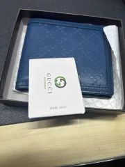 グッチ GUCCI GG パータン 二つ折り財布 ネイビー