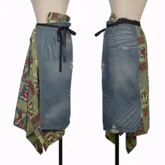 ジュンヤワタナベ コムデギャルソンJUNYA WATANABE COMME des GARCONS アニマルプリント異素材切替ラップスカート マルチXSのサムネイル