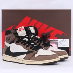 28cm NIKE × TRAVIS SCOTT Air Jordan 1 Retro High OG TS SP Sail/Dark Mocha CD4487-100