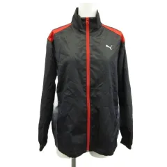 プーマ PUMA ウインドブレーカー ジャケット ジュニア 子供服 裏起毛 ジップアップ ロゴ 150 黒 ブラック /XZ ■ECD001