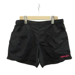 アディダスネオ adidas neo ショートパンツ ナイロン イージー ロゴ 刺繍 L 黒 ブラック /XZ ■GY58