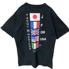 L チャンピオン バックプリント 国旗  ブラック 黒 Tシャツ レディース ユニセックス メンズ 古着 半袖 CHM