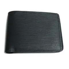 LOUIS VUITTON ルイ・ヴィトン ポルトフォイユ･ミュルティプル 二つ折り財布 エピ ブラック M60662 IC メンズ 中古
