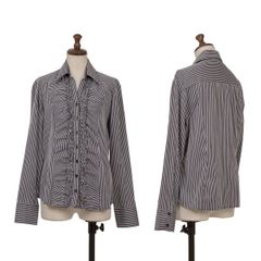 美品 マイケルコース ストライプ柄シャツ イタリア製 モノトーン 