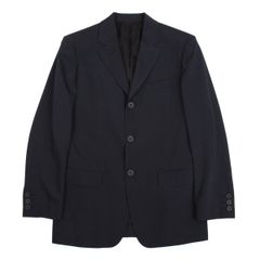 ジャンポールゴルチエJean Paul GAULTIER ウールポリストレッチ3Bジャケット 紺48