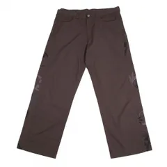 ルシアンペラフィネLucien PellatFinet スカル&ヘンププリント切替ワイドパンツ 茶Lのサムネイル