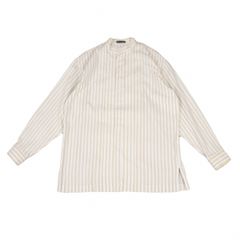 80s issey miyake MEN 筆タグ スタンドカラーストライプシャツ - メルカリ