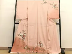 平和屋着物■訪問着　枝花文　暈し染め　金彩　仮絵羽　逸品　未使用　BAAW7536hv