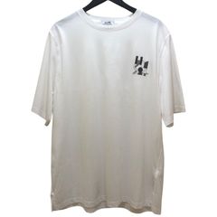 HERMES 24SS ミニレザーパッチ 羊革 半袖Tシャツ 白 - メルカリ