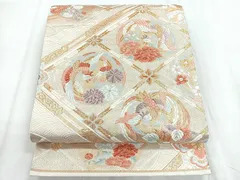 平和屋着物◎六通柄袋帯　唐織　鳳凰花文　金銀糸　正絹　逸品　CABD5058nb