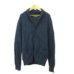 新品未使用】UNIQLO ダークグレー ショールカラーニットカーディガン 