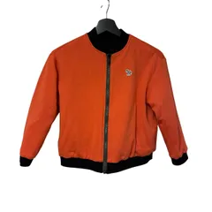  Paul Smith JUNIOR リバーシブルジャケット 140cm ゼブラワッペン オレンジ カーキ ブルゾン【B104】