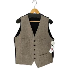 ジェイプレス J.PRESS ヘリンボーン ウール切替 ベスト メンズ JPN：XL 