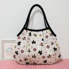 グラニーバッグ（柴犬＊わんちゃん＊生成り）